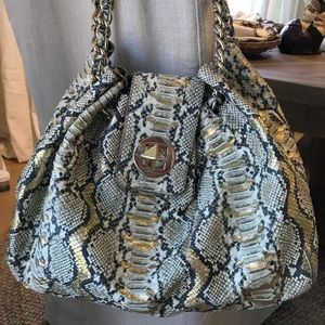 Kate Spade Designer snake embossed shoulder bag